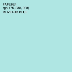 #AFE6E4 - Blizzard Blue Color Image